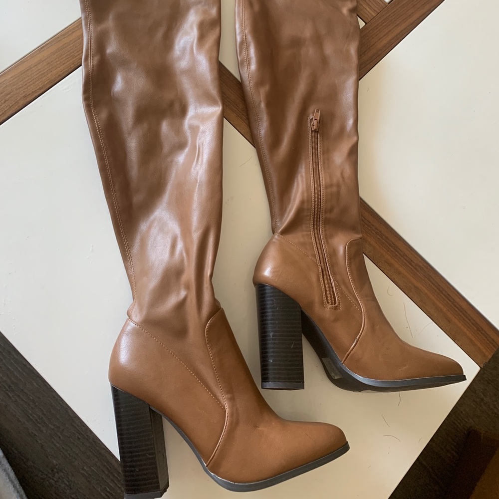 Thigh high heel boots